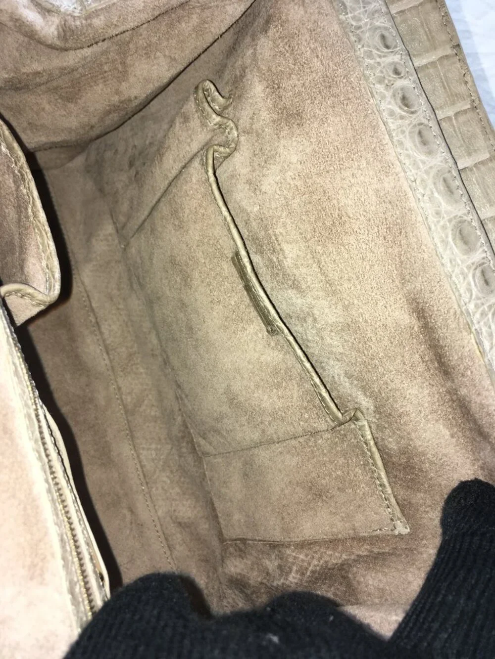 **NEAR MINT** 100% AUTHENTIC NANCY GONZALEZ CROCODILE TOTE $3,100 (TAUPE)